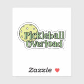 Pickleball-Überladung | Gelb-Gelb-Pickleball Aufkleber (Blatt)