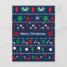 Pickleball 🎄 Ugly Sweater Christmas, Sondertext Postkarte