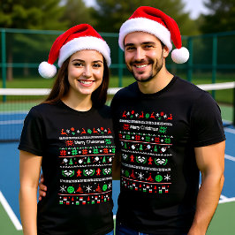🎅 Pickleball 🎄 Uguler Weihnachts-Sweatstil T-Shirt