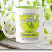 Pickleball Uncle Like Regular Onkel nur Cooler Zweifarbige Tasse