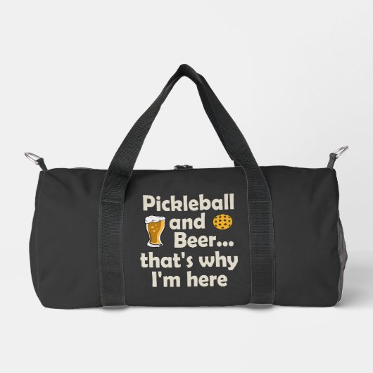Pickleball und Bier deshalb bin ich hier Duffle Bag (Vorderseite)