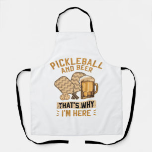 Pickleball und Bier Deshalb bin ich hier Lustiges  Schürze