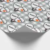 Pickleball und Paddle zum Geburtstag Geschenkpapier (Ecke)