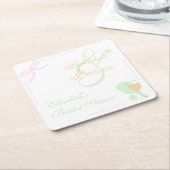 Pickleball- und Prosecco-Brautjunggesellinnenabsch Rechteckiger Pappuntersetzer (angewinkelt)