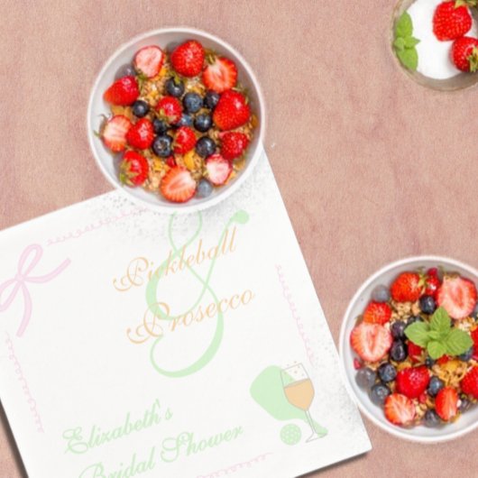 Pickleball und Prosecco-Brautjunggesellinnenabschi Serviette