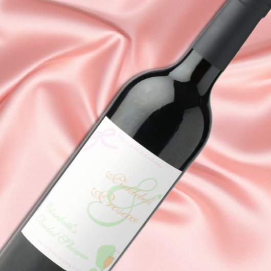 Pickleball und Prosecco-Brautjunggesellinnenabschi Weinetikett