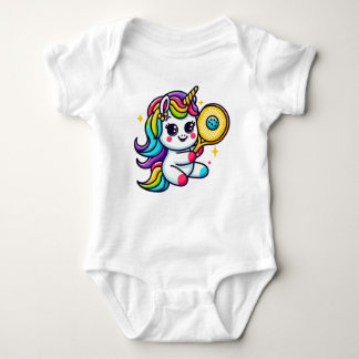 Pickleball Unicorn Baby Strampler