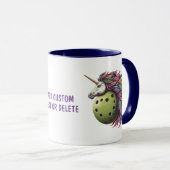 Pickleball Unicorn Sport Pickleballer Tasse (VorderseiteRechts)