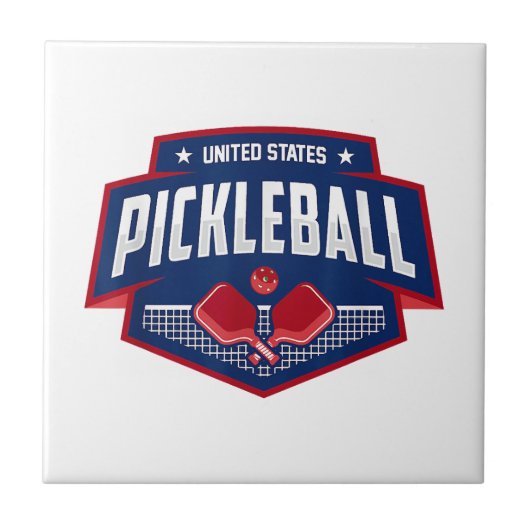 Pickleball Unterstütze das Team Pickleball Spieler Fliese (Vorderseite)