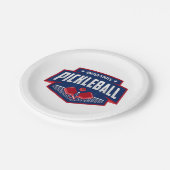 Pickleball Unterstütze das Team Pickleball Spieler Pappteller (Schrägansicht)