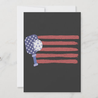Pickleball US-Flagge - Amerikanischer Patriotische Einladung