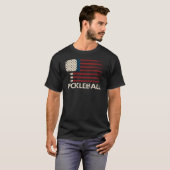 Pickleball USA Flag – Funny Patriotic T-Shirt (Vorne ganz)