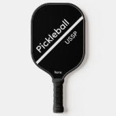 Pickleball USSP Name Black Pickleball Paddle (Vorderseite)