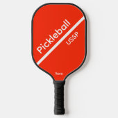 Pickleball USSP Name Orange Schläger (Vorderseite)