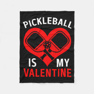 Pickleball Valentinstag 67 6 7 lustiges Liebesherz Fleecedecke