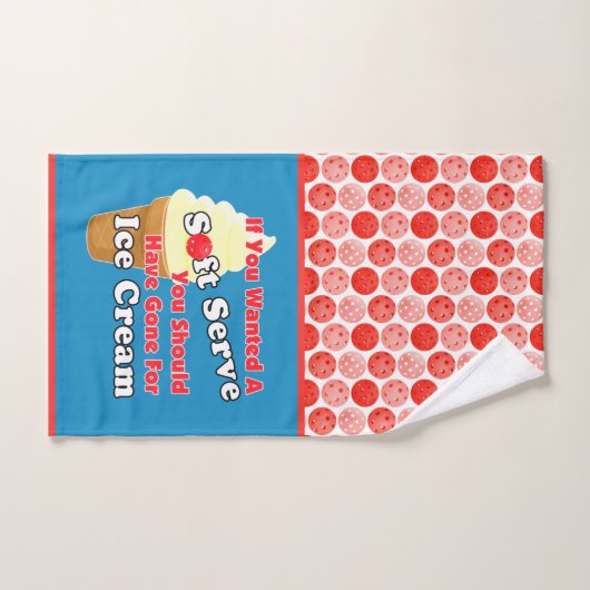 Pickleball Vanilla Soft Serve Cone Red White Blue Handtuch (Handtuch)