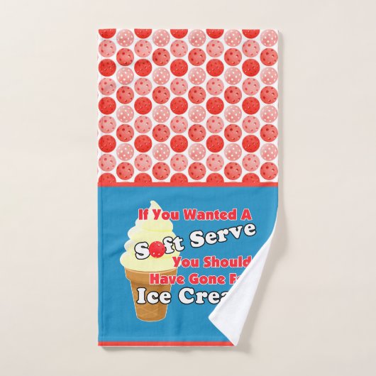 Pickleball Vanilla Soft Serve Cone Red White Blue Handtuch (Handtuch)