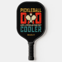 Pickleball Vater Typografie Personalisierter Name Pickleball Schläger