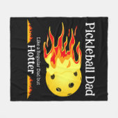 Pickleball-Vater wie ein regelmäßiger Vater, aber  Fleecedecke (Vorderseite (Horizontal))