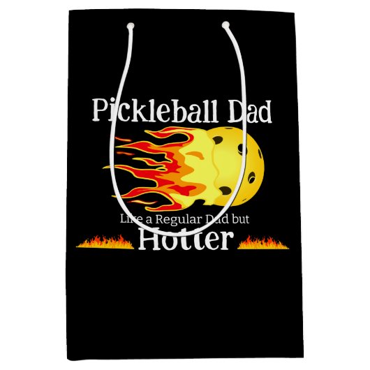 Pickleball-Vater wie ein regelmäßiger Vater, aber Mittlere Geschenktüte (Vorderseite)