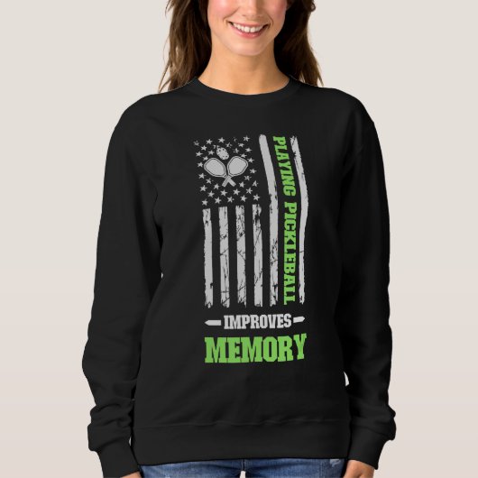 Pickleball verbessert Memory Dink Player usa Sweatshirt (Vorderseite)