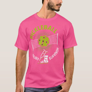 Pickleball Verletzung Survivor Funny Pickle Senior T-Shirt