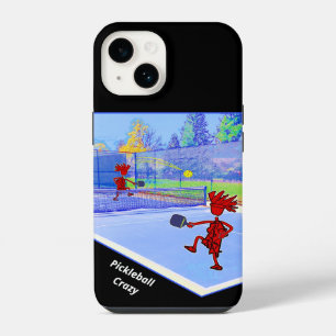Pickleball Verrückte Bunte Gestaltung iPhone 14 Hülle