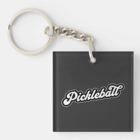 Pickleball Vintag Retro Schlüsselanhänger (Vorderseite)