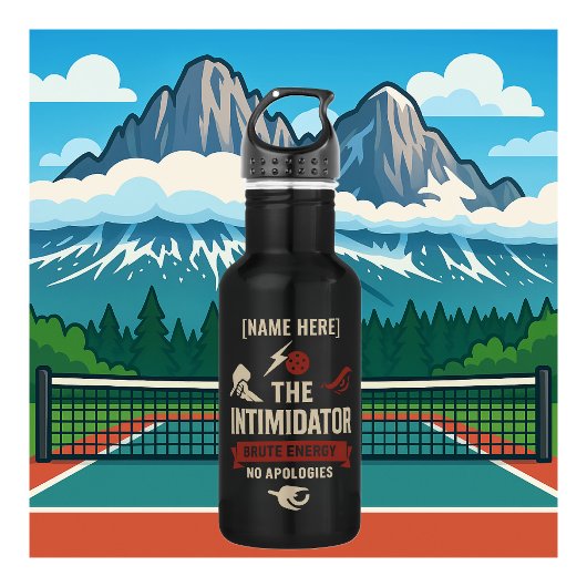 Pickleball Water Bottle Featuring The Intimidator Edelstahlflasche