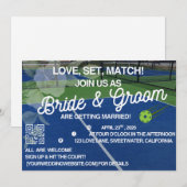 Pickleball Wedding Invitation - Modern Court Sport Einladung (Vorne/Hinten)