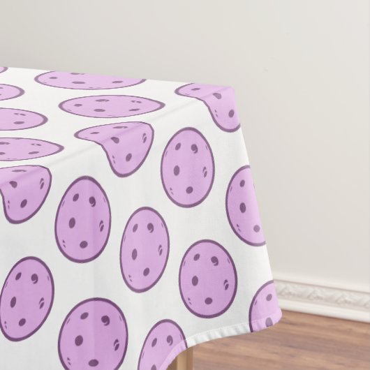 Pickleball Wedding Lavender und White Pickelballs Tischdecke (Beispiel)