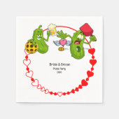 Pickleball Wedding Serviette (Vorderseite)