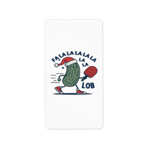 Pickleball Weihnachten Adressaufkleber