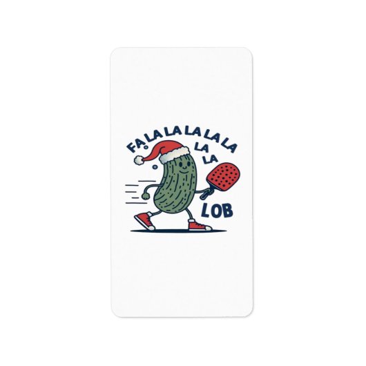 Pickleball Weihnachten Adressaufkleber (Vorne)
