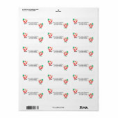 Pickleball Weihnachten Adressaufkleber (Vorne)