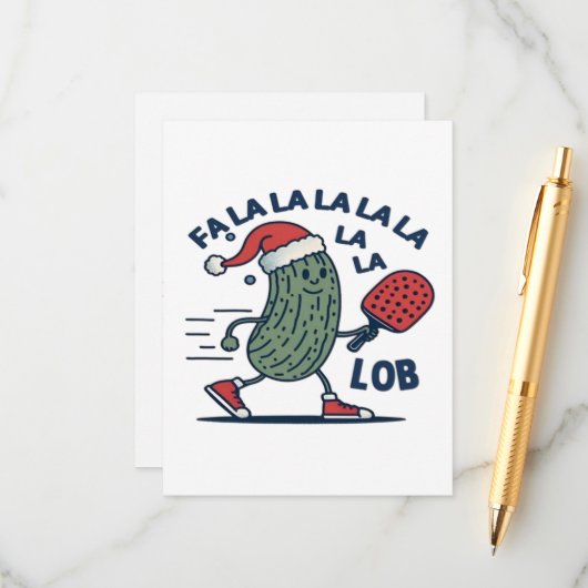 Pickleball Weihnachten Begleitkarte (Vorderseite/Rückseite Beispiel)