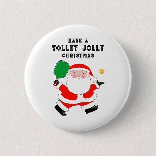 Pickleball Weihnachten Button (Vorderseite)