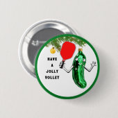 Pickleball Weihnachten Button (Vorne & Hinten)