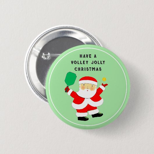 Pickleball Weihnachten Button (Vorne & Hinten)