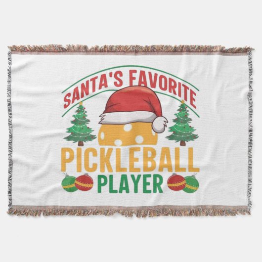 Pickleball Weihnachten Decke (Vorderseite)