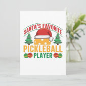 Pickleball Weihnachten Einladung (Stehend Vorderseite)