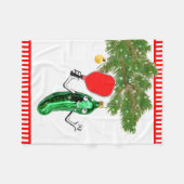 Pickleball Weihnachten Fleecedecke (Vorderseite (Horizontal))
