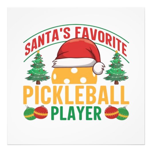 Pickleball Weihnachten Fotodruck (Vorne)