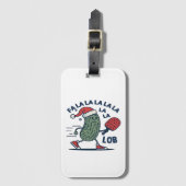 Pickleball Weihnachten Gepäckanhänger (Vorderseite Vertikal)