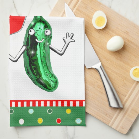 Pickleball Weihnachten Geschirrtuch (Viertel Falte)