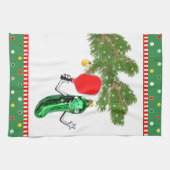 Pickleball Weihnachten Geschirrtuch (Horizontal)