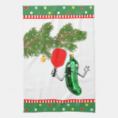 Pickleball Weihnachten Geschirrtuch (Vertikal)