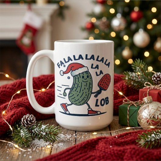 Pickleball Weihnachten Kaffeetasse