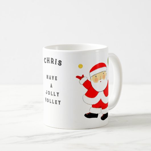 Pickleball Weihnachten Kaffeetasse (VorderseiteRechts)