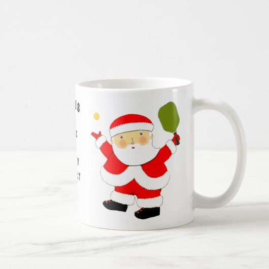 Pickleball Weihnachten Kaffeetasse (Rechts)